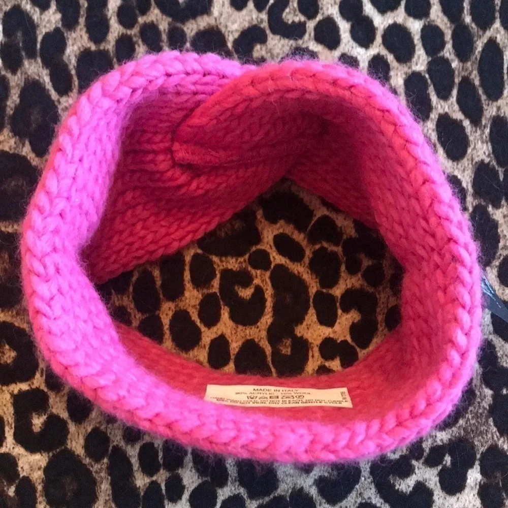 Brand New Ba-Bo Florence Pink Knit Earband Made in Italy Headband